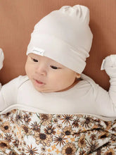 Load image into Gallery viewer, Creamy Stone Bamboo Knotted Infant Beanie
