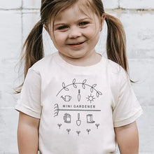Load image into Gallery viewer, Children&#39;s Gardener Tee- Cream and Olive
