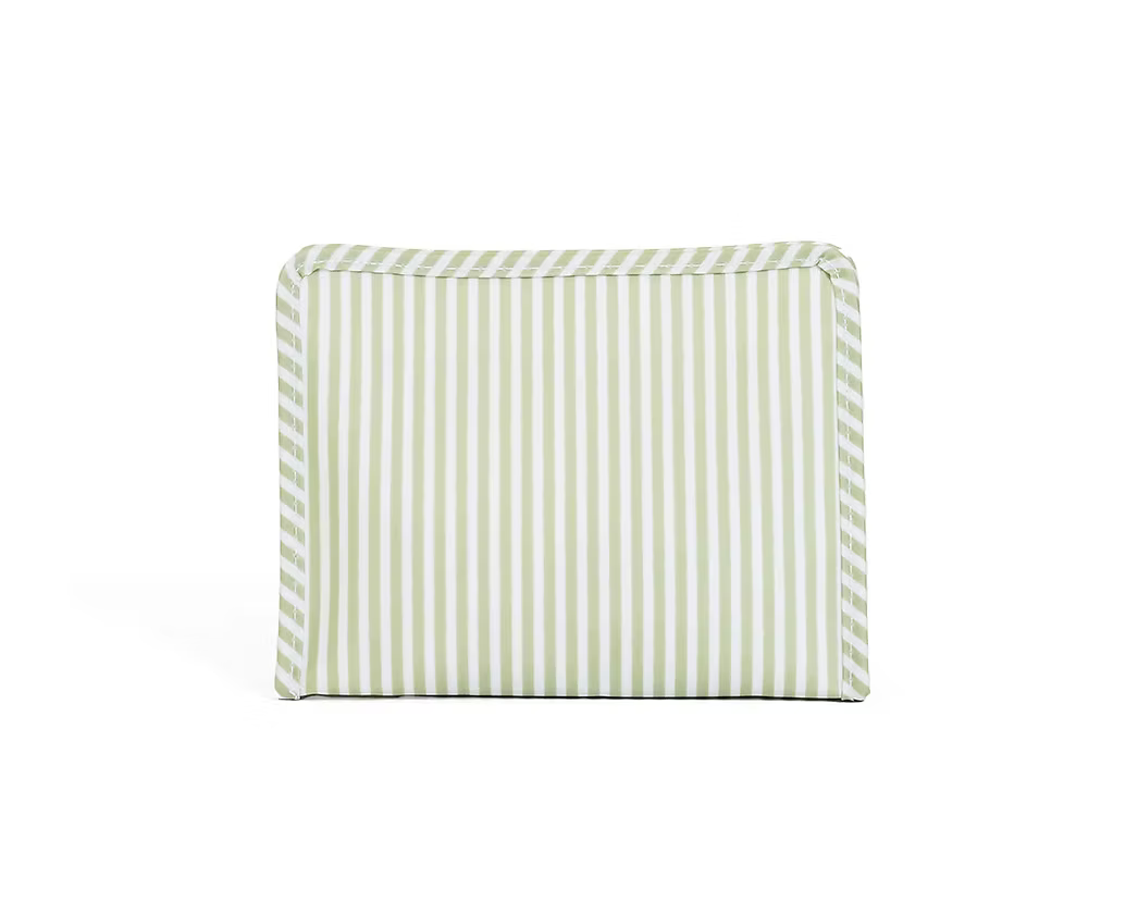 Medium Roadie Zip Pouch: Pimlico Stripe Sage