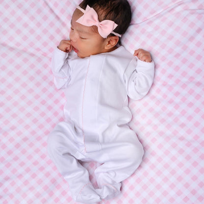 White/Pink Footie
