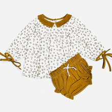 Load image into Gallery viewer, Floral Muslin Baby Dress+ Corduroy Bloomers Organic
