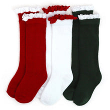 Load image into Gallery viewer, Fancy Christmas Knee High Socks 3-Pack
