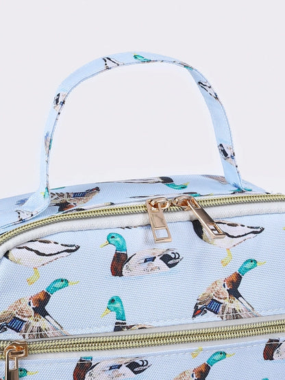 Light Blue Duck Hunting Printed Lunch Boxes Bag