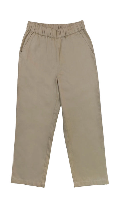 Boys Elastic Waist Pants - Khaki