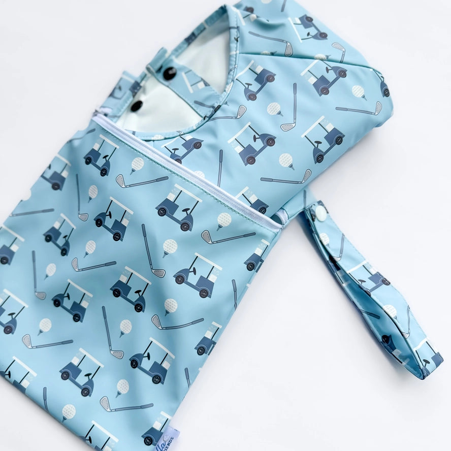 The Grayson Long Sleeve Bib- Golf Blue