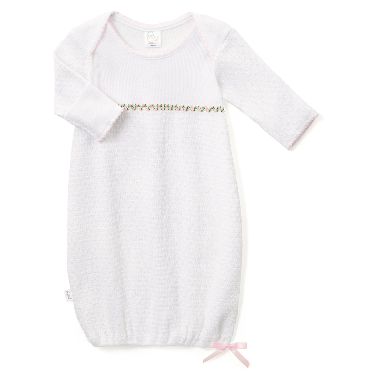 Paty Knit Ruth Overlap Shoulder Gown: Pink