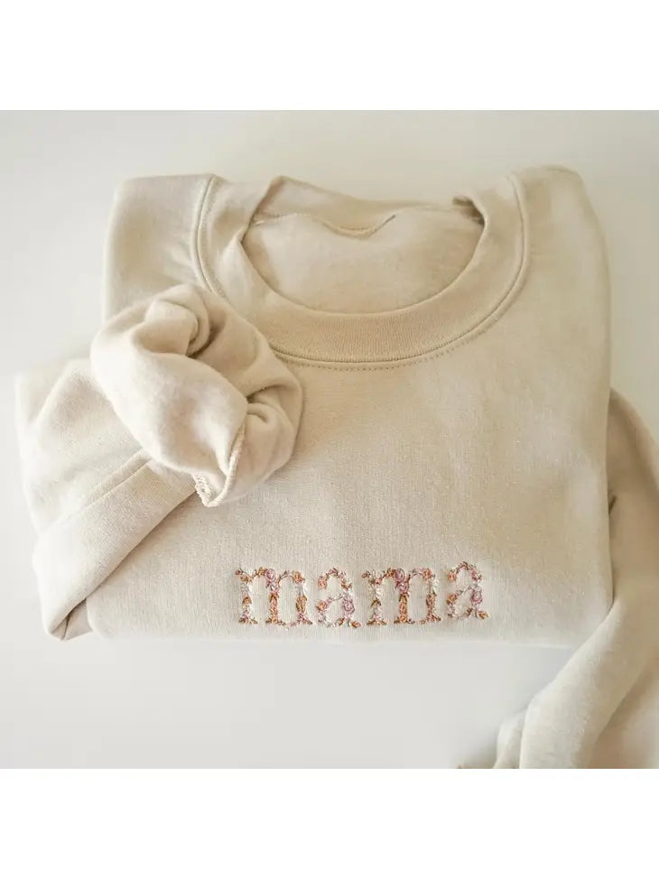 Mama Floral Embroidery