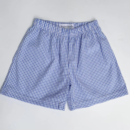 Windowpane Shorts: Navy