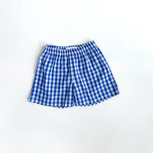 Royal Blue Gingham Shorts