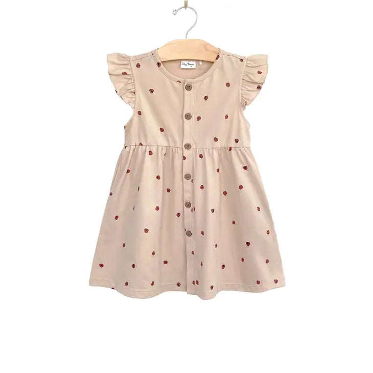 Button Up Ladybug Dress
