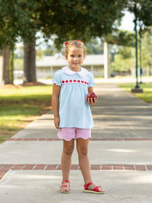 Apple Ribbon Short Set