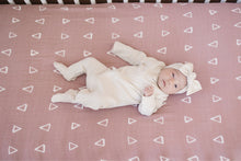 Load image into Gallery viewer, Blush Triangle Crib Sheet
