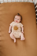 Load image into Gallery viewer, Mustard Bamboo Stretch Crib Sheet
