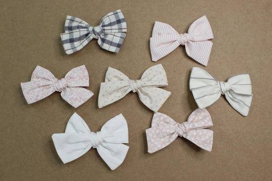 Cotton Clip In Bows (Sold individually)
