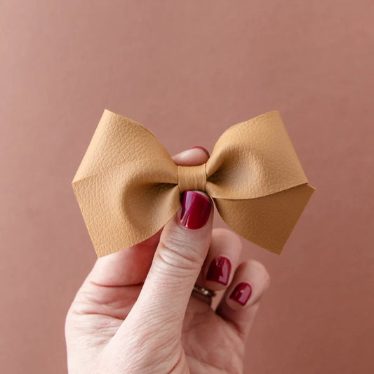 Camel Leather Bow